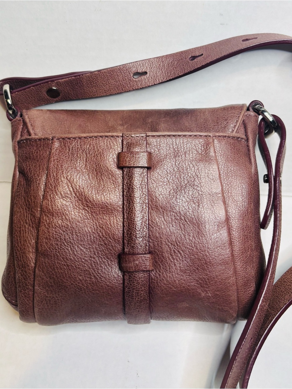 Cole Haan Chestnut Brown Leather Crossbody Bag - Picture 3 of 10
